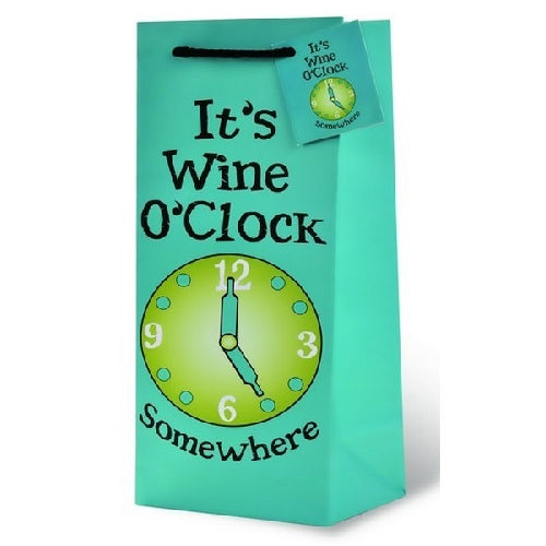 It's Wine O'Clock Somewhere Wine Bottle Gift Bag