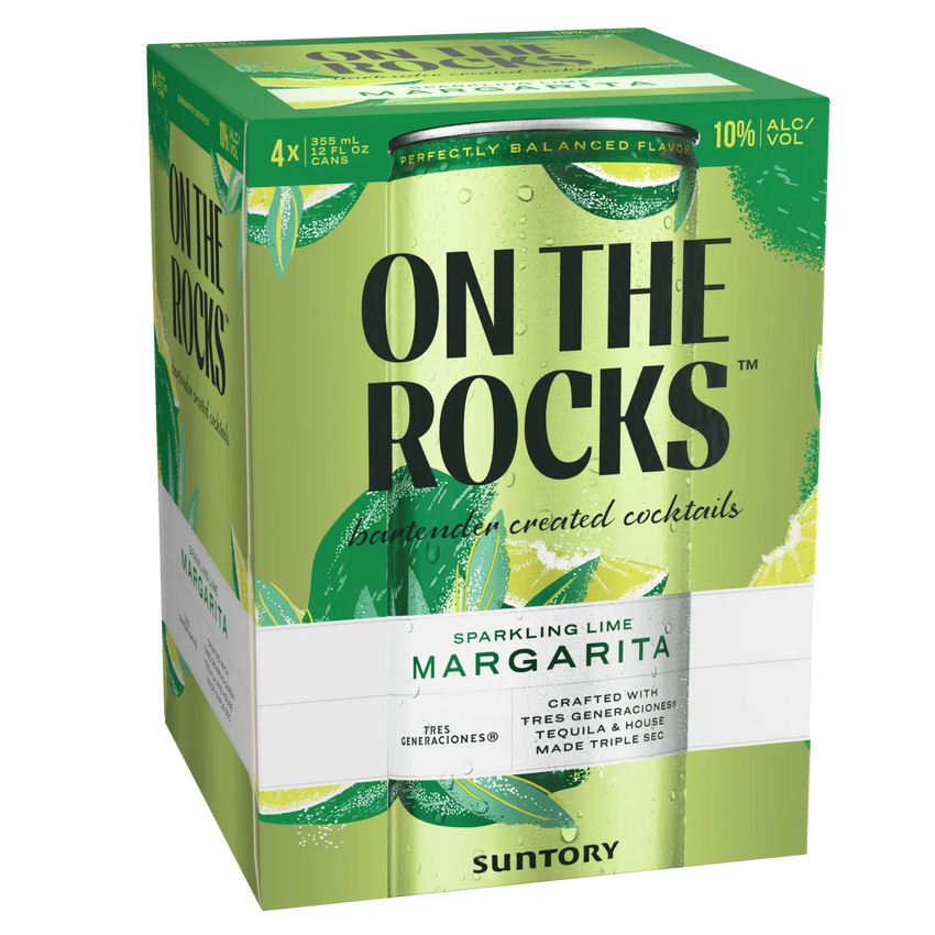 On The Rocks Lime Margarita 4pk 355ml