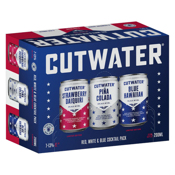 Cutwater Red White & Blue 12pk Variety 200 ml