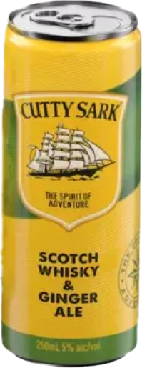 Cutty Sark Scotch Whiskey & Ginger Ale 4 pk RTD