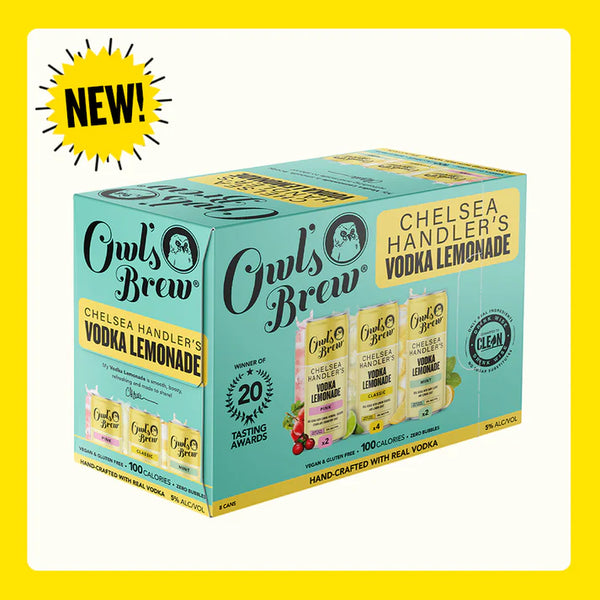 Owls Brew Chelsea Handler's Vodka Lemonade Variety 8pk 355ml