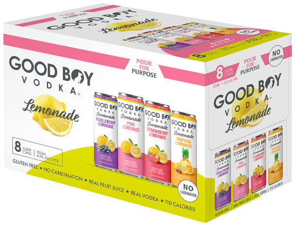 Good Boy Vodka John Daly RTD Lemonade Variety 8pk