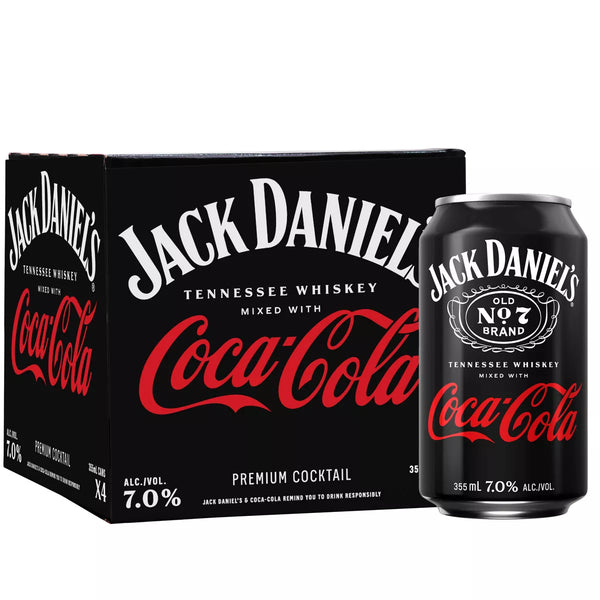 Jack Daniels Jack & Coke 4pk 355ml
