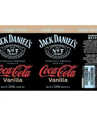 Jack Daniels Jack & Coke Vanilla 4pk 355ml