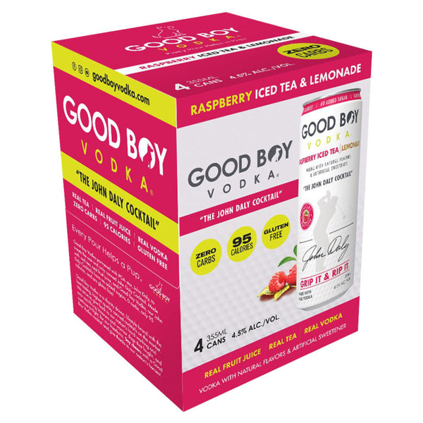 Good Boy Vodka John Daly RTD Raspberry Tea & Lemonade 4pk