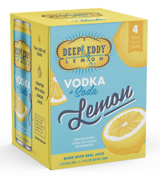 Deep Eddy Vodka Seltzer Lemon 4pk 355ml