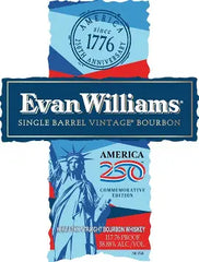 Evan Williams Single Barrel Vintage Bourbon 250 America 750ml