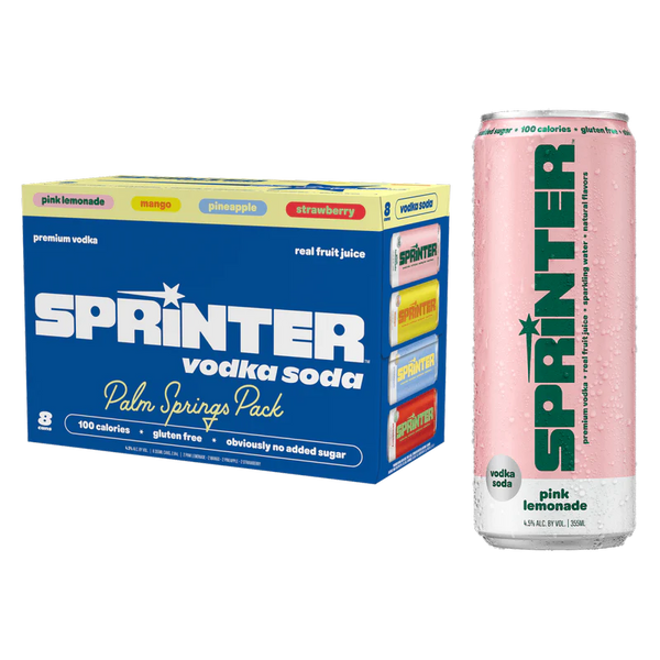 Sprinter Vodka Seltzer Palm Springs Variety 8pk 355ml