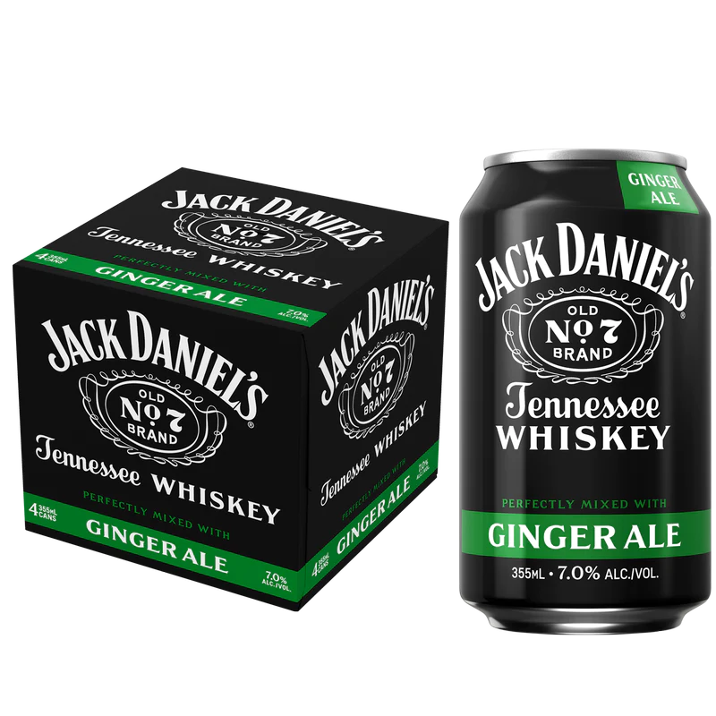 Jack Daniels Jack & Ginger 4pk 355ml