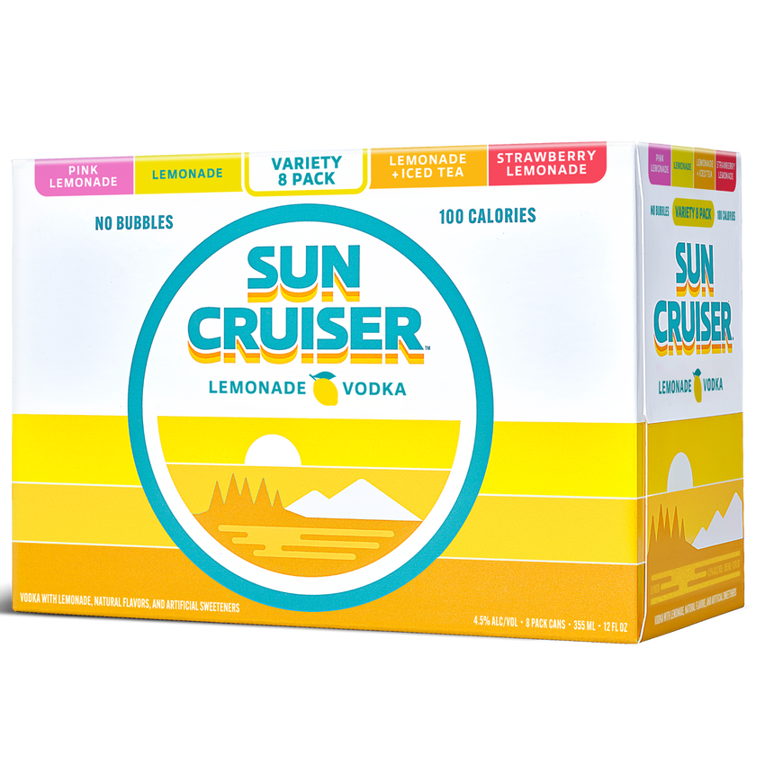 Sun Cruiser Lemonade Vodka Variety 8pk 355ml