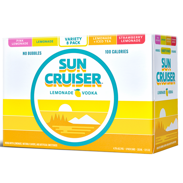 Sun Cruiser Lemonade Vodka Variety 8pk 355ml