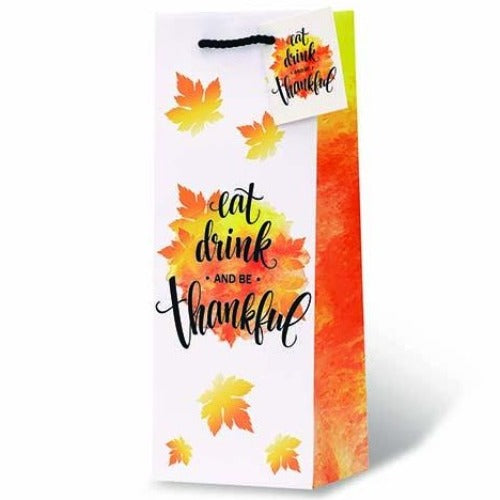Eat Drink and Be Thankful Wine Gift Bag
