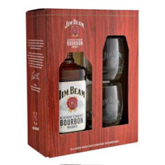Jim Beam Bourbon Peach Glass (Gift Pack) 750ml
