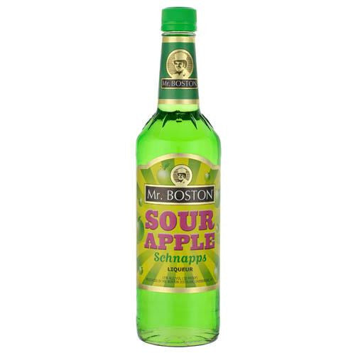 Mr Boston Sour Apple Schnapps 1L