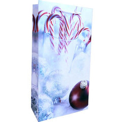 Candy Cane Two Bottle Gift Bag