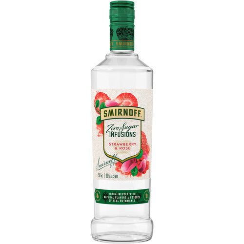 Smirnoff Zero Sugar Strawberry & Rose 750ml