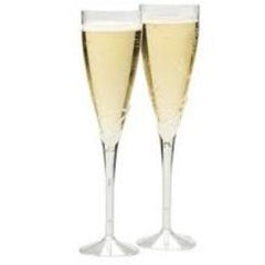 Champagne Glasses Plastic 2-8oz each